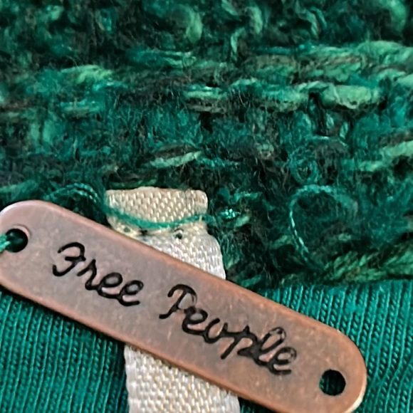 FREE PEOPLE Green Loch Raven Sweater Button Front Jacket Wool Blend Women’s XS - Picture 10 of 16
